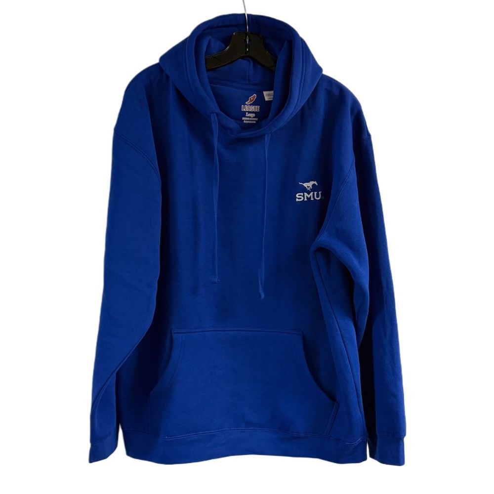 Southern Methodist University Mustangs Oversized Cozy Blue Hoodie Size L